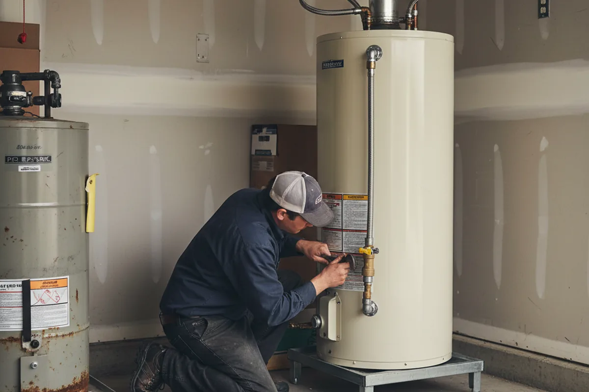 Water heater and shutoff valve replacement in Italy